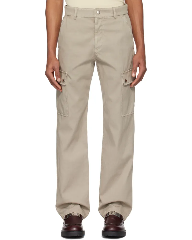 Burberry Taupe Cotton Cargo Pants Heron