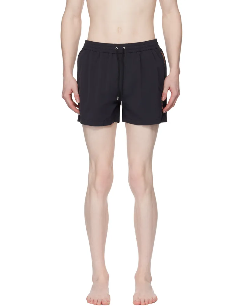 Paul Smith Black Artist Stripe Swim Shorts 79