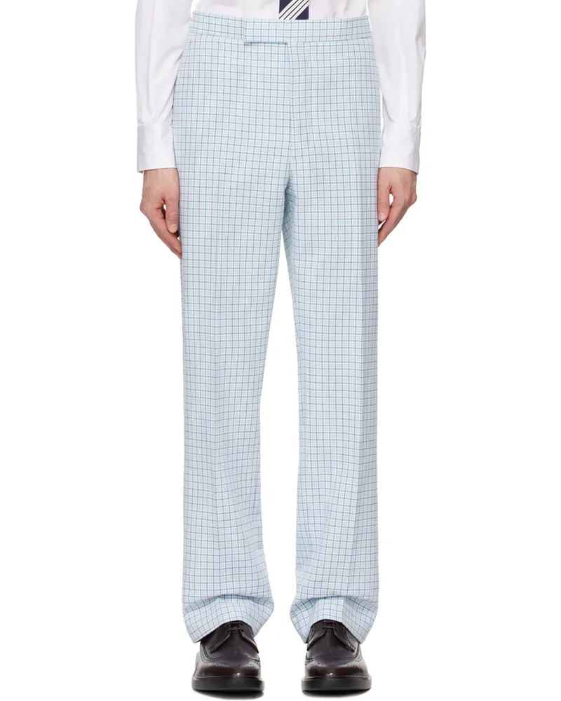 Thom Browne Blue Low-Rise Trousers 460