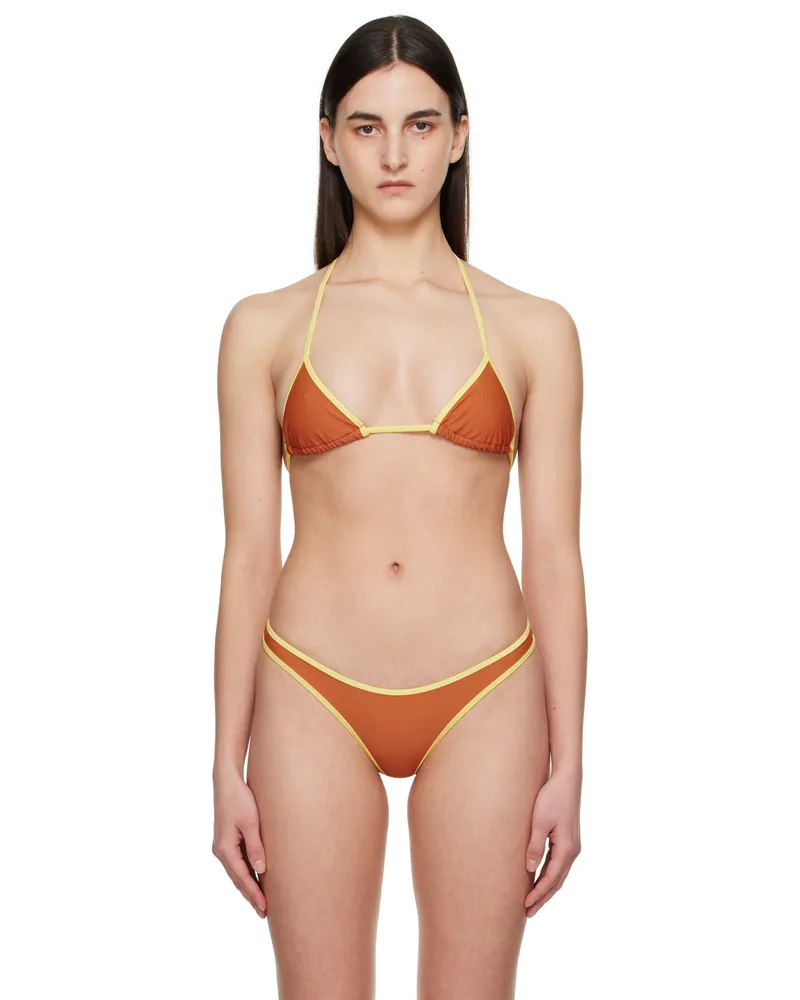 Miaou Orange & Yellow Jo Bikini Top Sunset