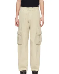 RHUDE Beige Faded Cargo Pants Beige