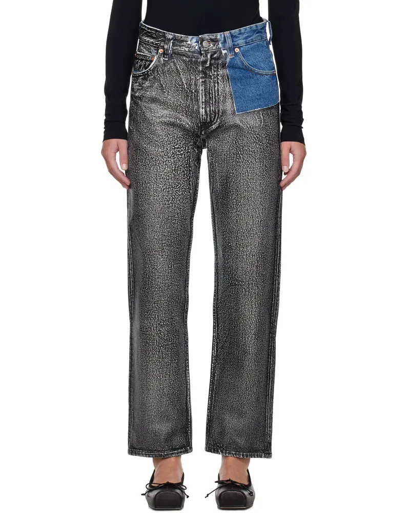 Maison Margiela Black & Blue Coated Jeans 977