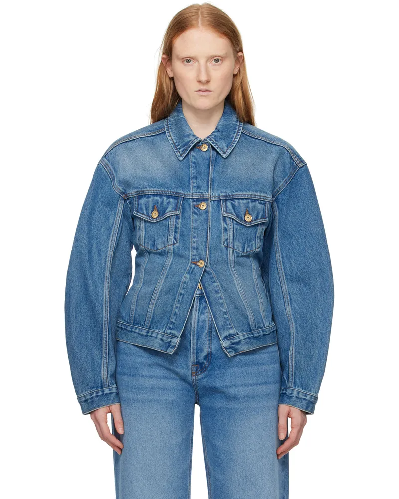 Jacquemus Blue Les Sculptures 'La veste de-Nîmes' Denim Jacket 33c