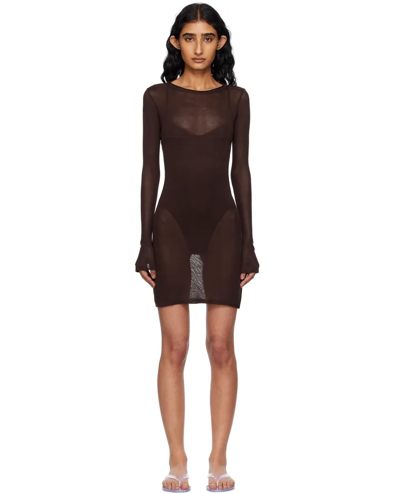 Haight Brown Jane Knit Minidress Brauna