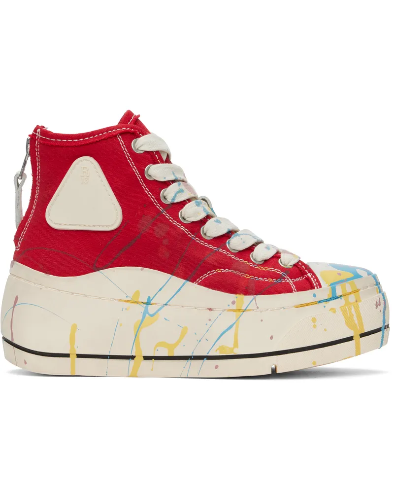R13 Red Kurt High Top Sneakers Red