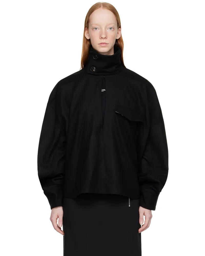 QUIRA SSENSE Exclusive Black Boxy Jacket Black