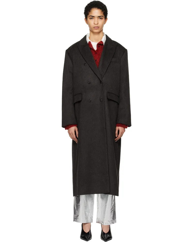 CORDERA Brown Wool Long Coat Java