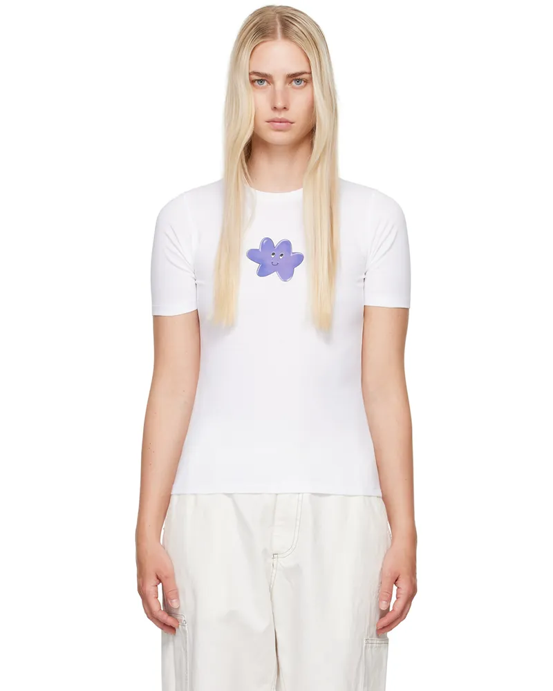 Maison Margiela White Graphic T-Shirt 100