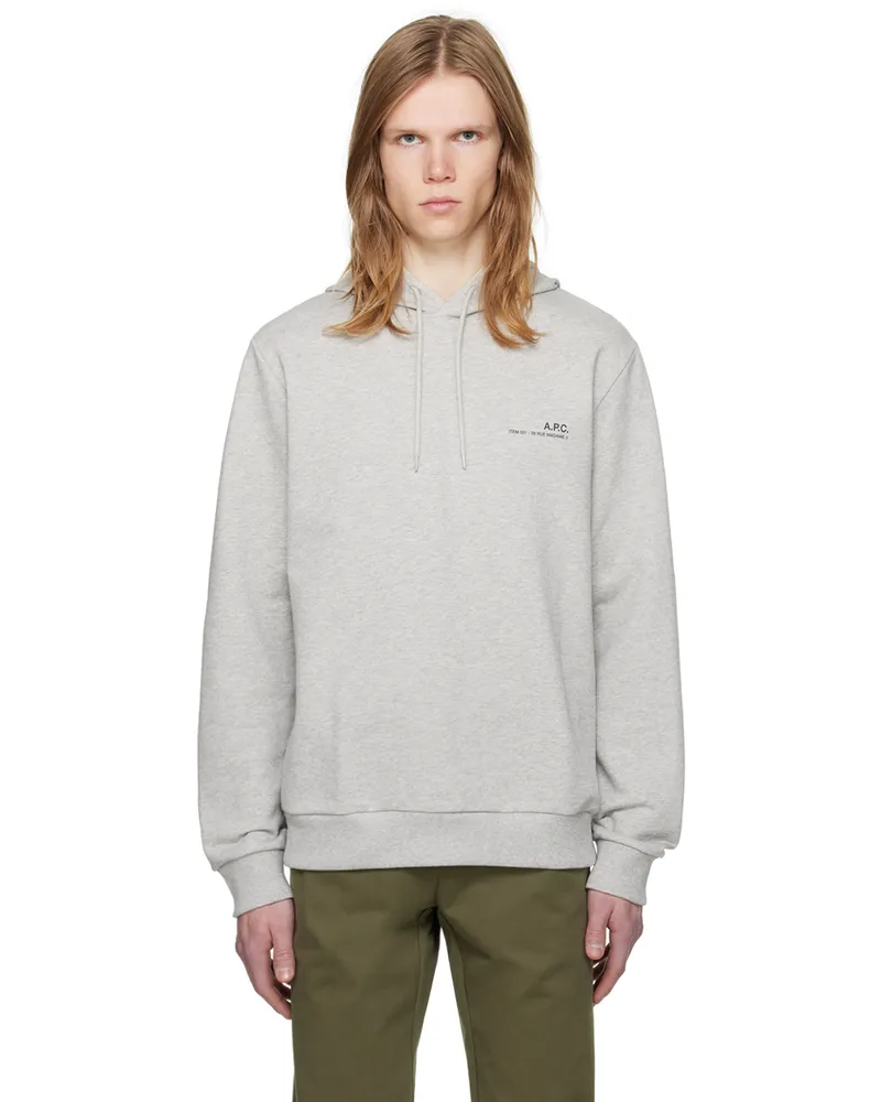 A.P.C. Gray Item H Hoodie Plb