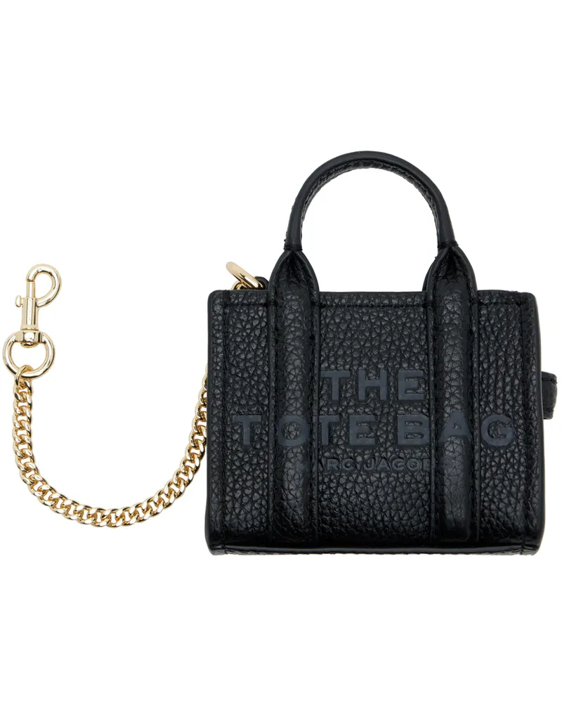 Marc Jacobs Gold & Black 'The Nano Tote Bag Charm' Keychain 001