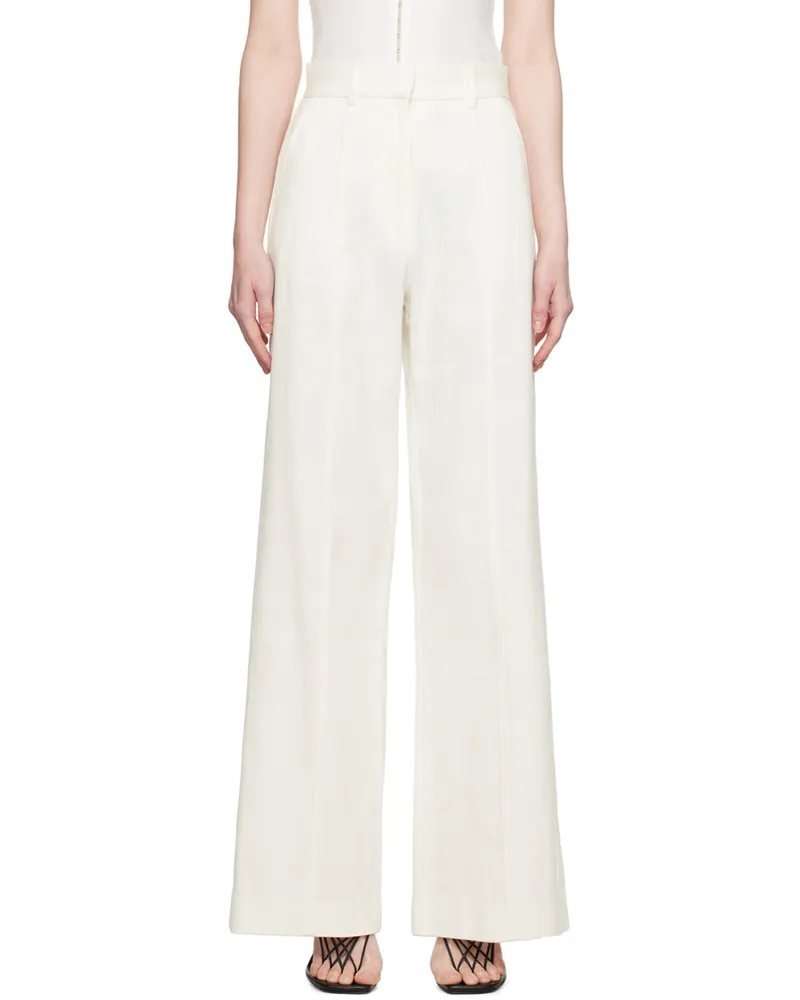 bec & bridge White Manon Trousers Ivory
