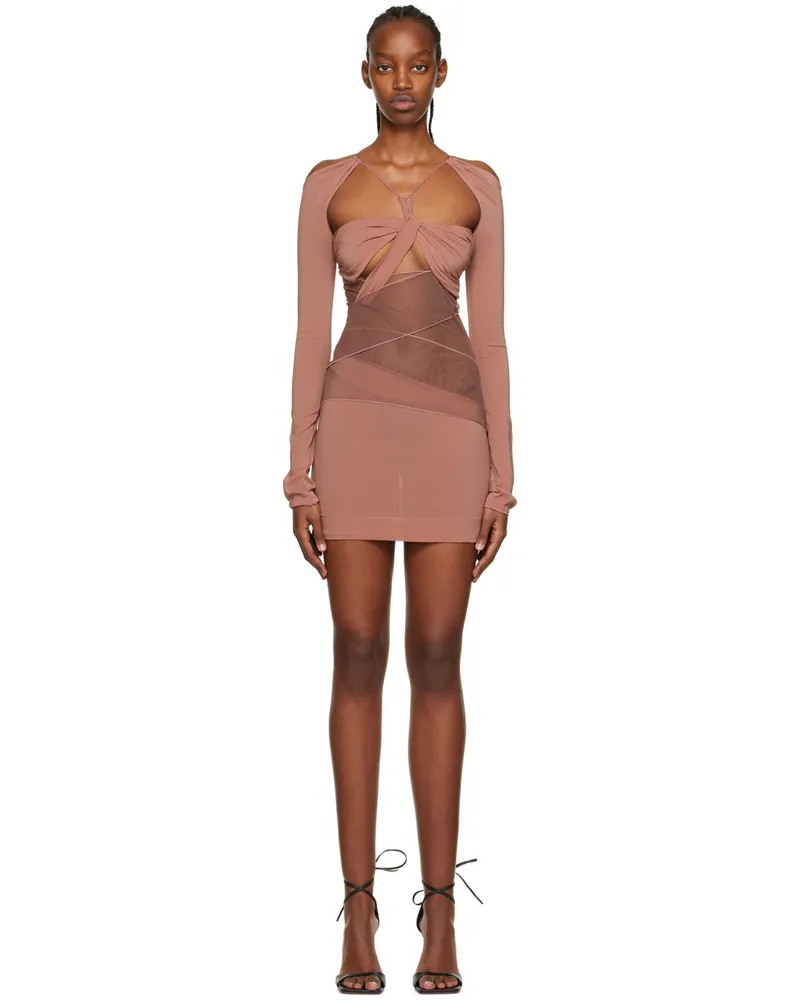 Nensi Dojaka SSENSE Exclusive Pink Minidress Caramel