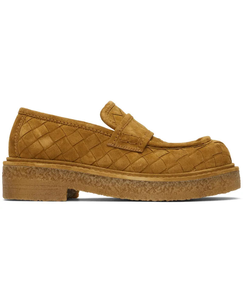 Bottega Veneta Tan Haddock Loafers Cork