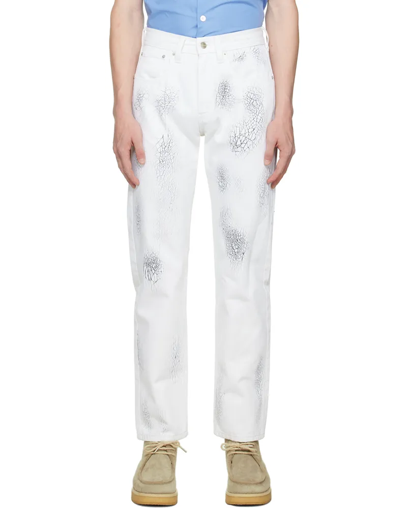 Namacheko SSENSE Exclusive White Jeans Crackling