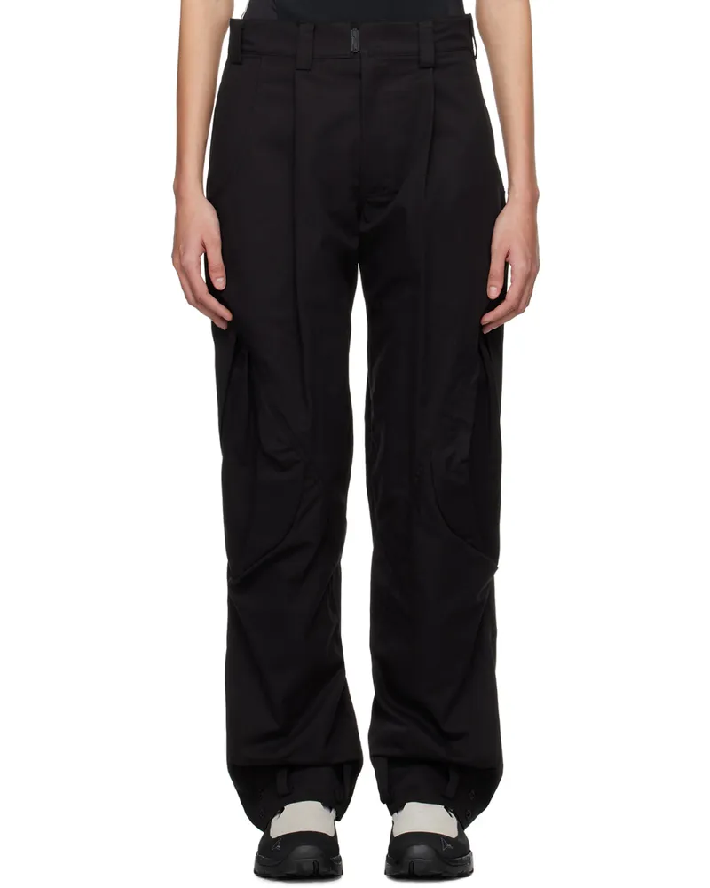Hyein Seo Black Flap Pocket Trousers Black