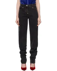 pushBUTTON Black Tuck Detail Pegged Jeans Black