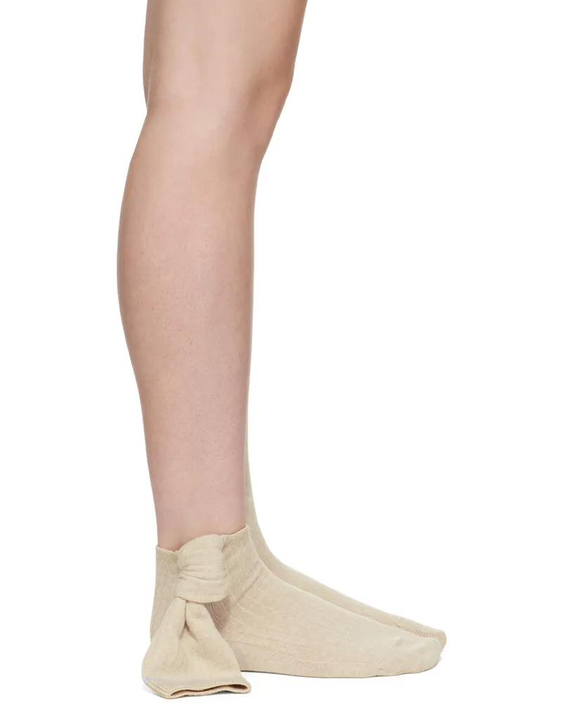 Jacquemus Beige Le Papier 'Les Chaussettes Noeud' Socks 150