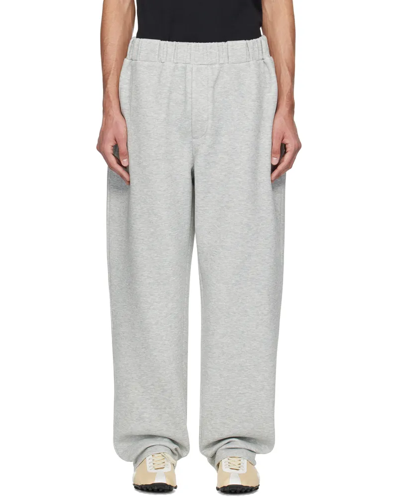 RECTO Gray Wide Banding Loose Fit Sweatpants Mg