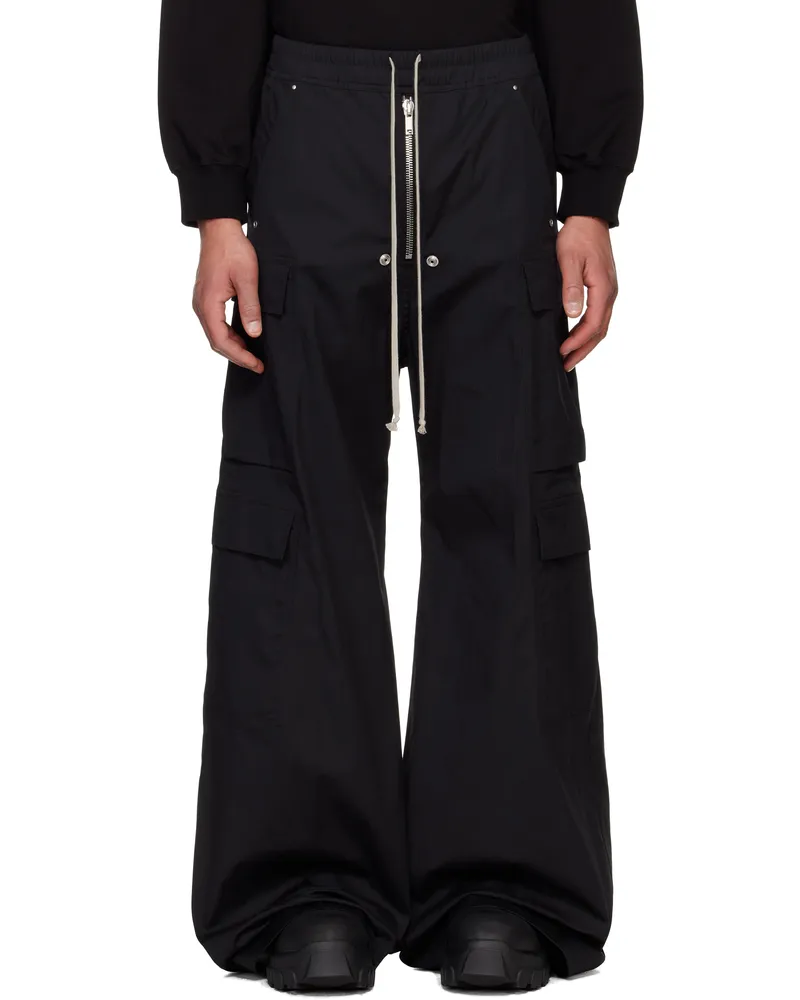 Rick Owens Black Hollywood Cargobela Cargo Pants 09