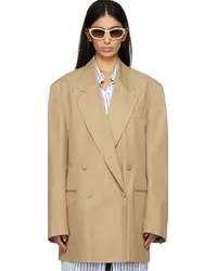 Dries van Noten Beige Oversized Blazer Beige