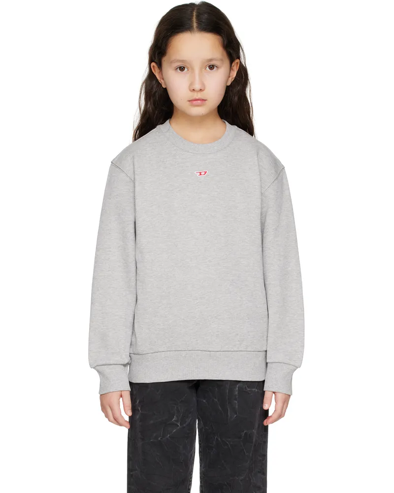 Diesel Kids Gray Logo Patch Sweatshirt K963