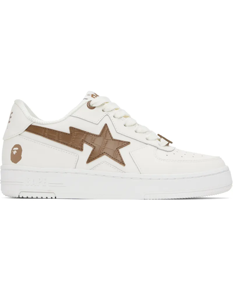 BAPE Off-White & Brown 'BAPE' STA ICON Sneakers Brown