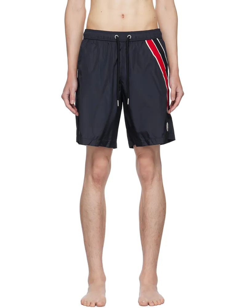 Moncler Navy Logo Patch Swim Shorts 778
