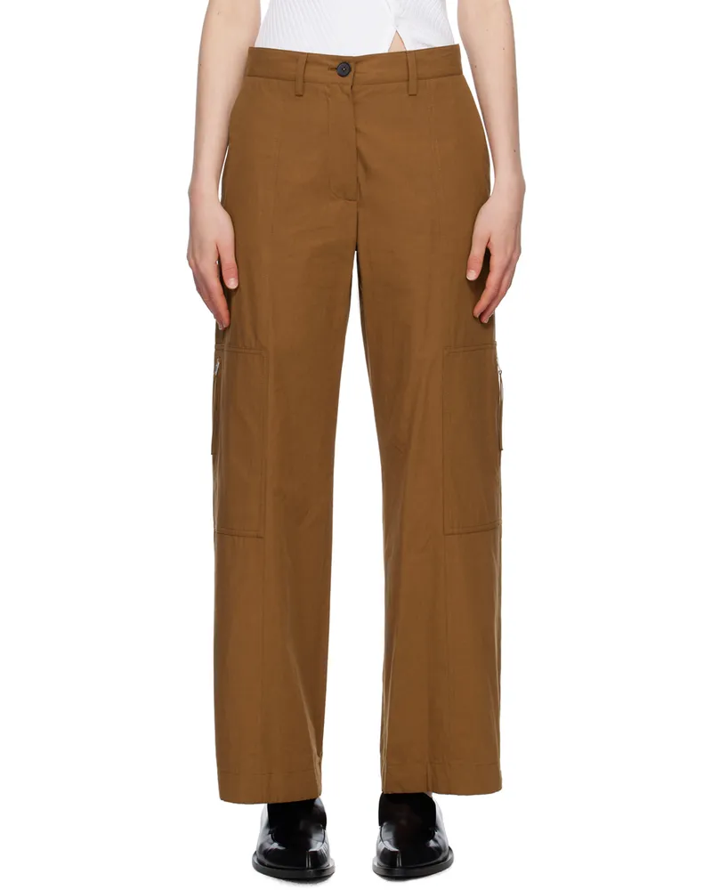 Jil Sander Brown Zip Pocket Trousers 224