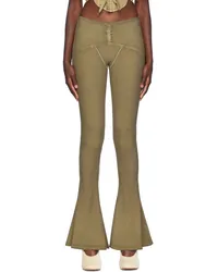 Charlotte Knowles Khaki Ghost Leggings Olive