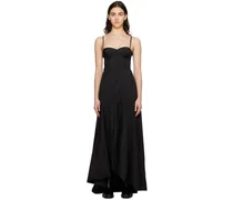 Black Asymmetric Maxi Dress