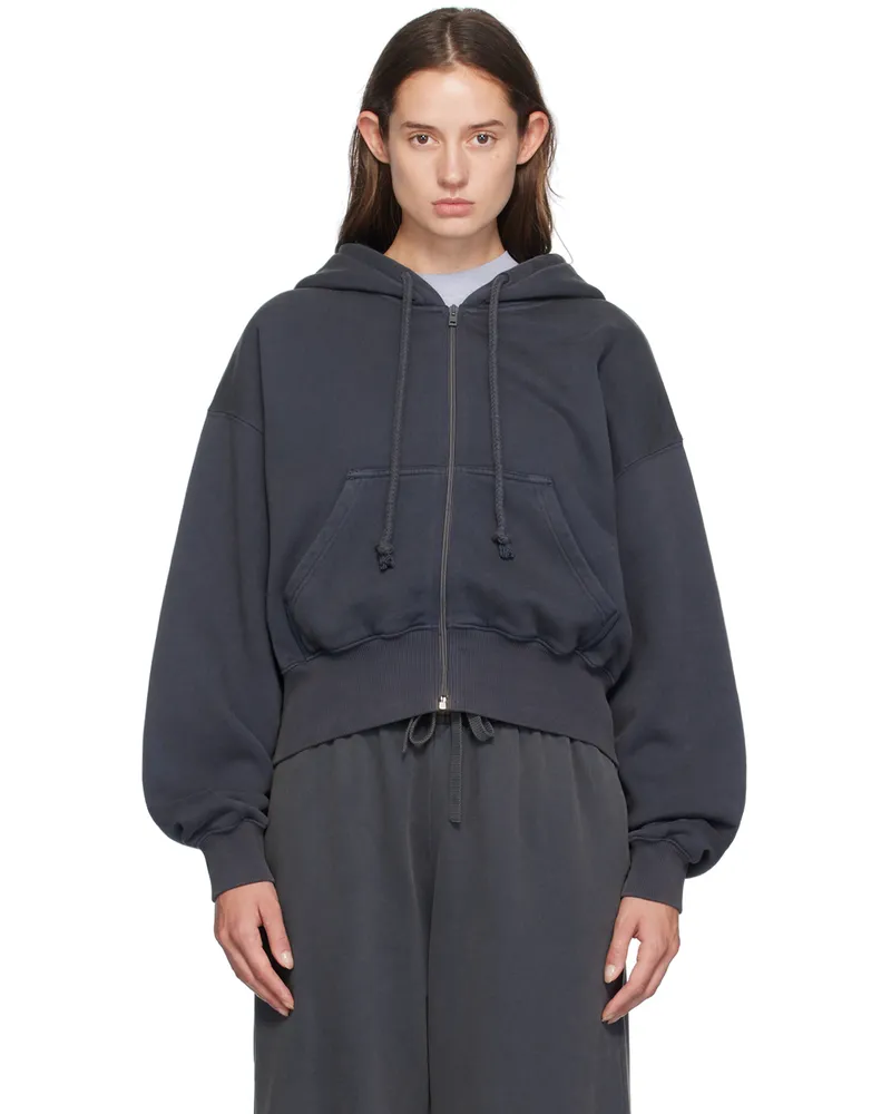 Acne Studios Navy Zip Hoodie Aam