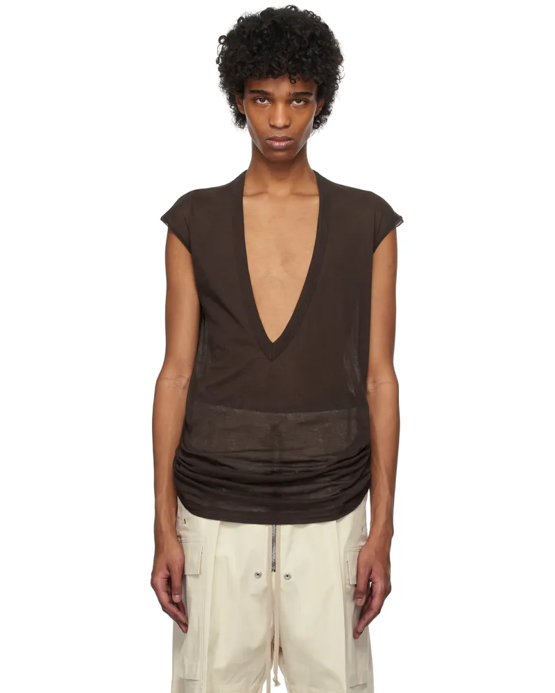 Rick Owens Brown Holywood Dylan T-shirt 14