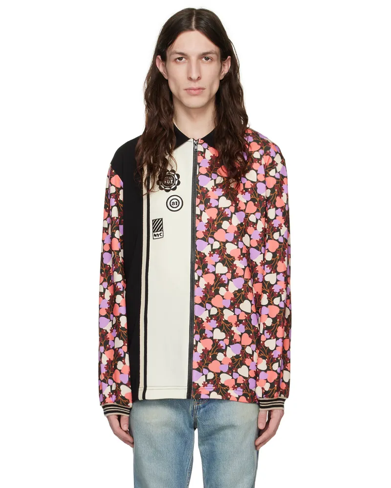Anna Sui SSENSE Exclusive Multicolour Blooming Hearts Sweatshirt Lavender