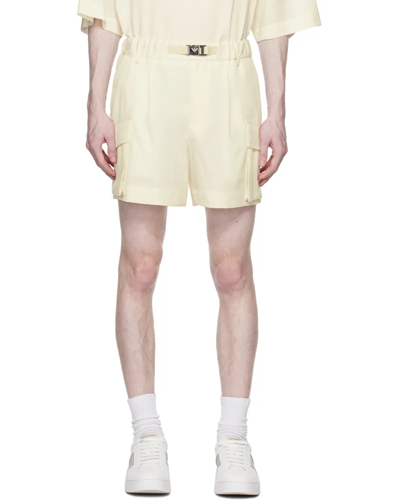 Emporio Armani Off-White Press-Release Shorts Bianco