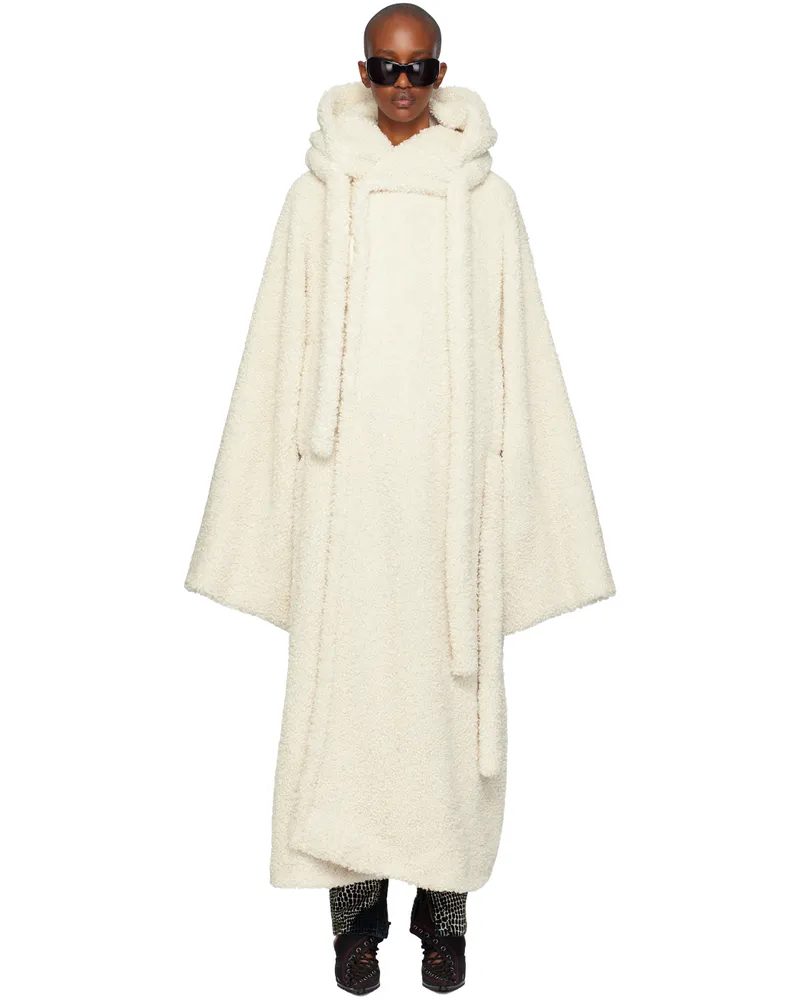OTTOLINGER Off-White Wrap Teddy Long Coat Cream