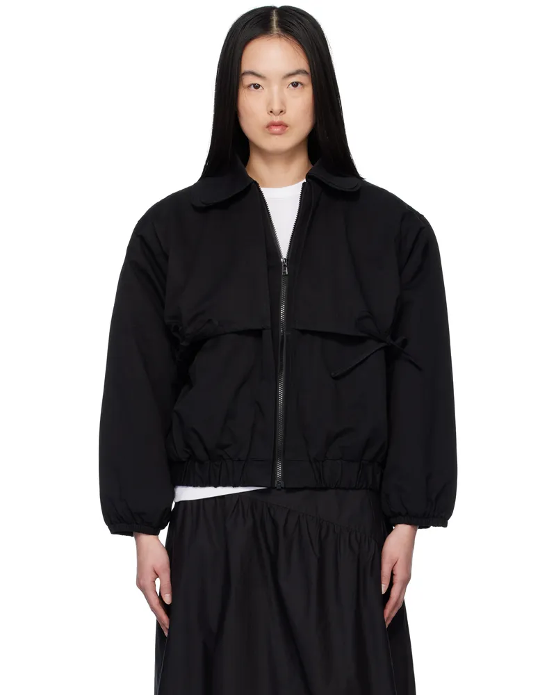 Deiji Studios Black Double Layered Jacket Black