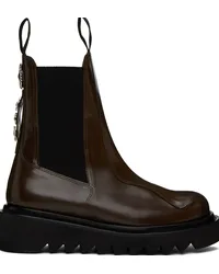 Toga SSENSE Exclusive Brown Chelsea Boots Dark