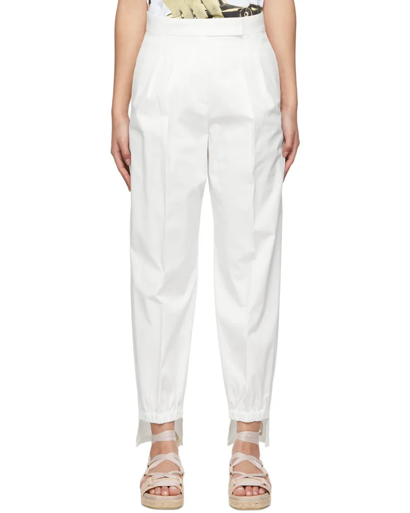Max Mara White Filly Trousers 004