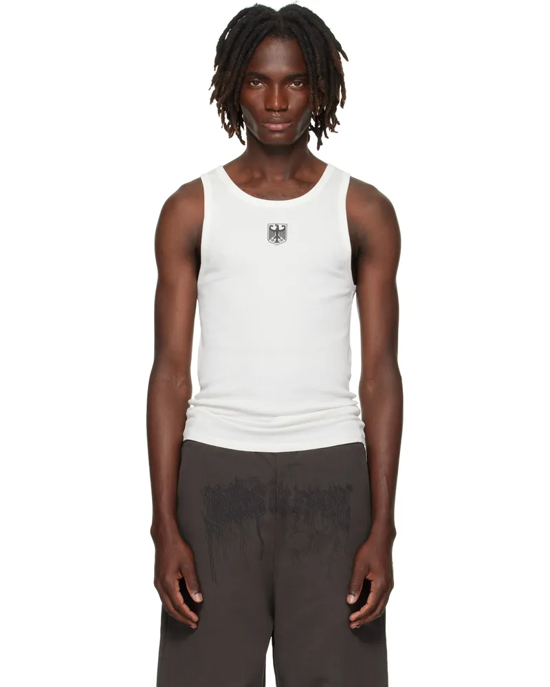 VETEMENTS Off-White Eagle Tank Top White