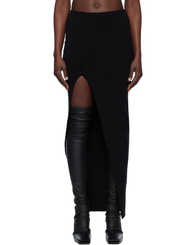 Rick Owens Black Hollywood Theresa Midi Skirt 09