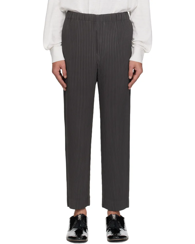 Issey Miyake Gray Monthly Color March Trousers 13-charcoal