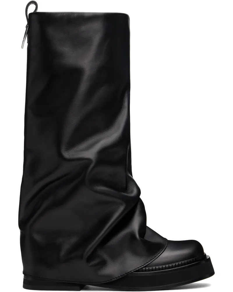 ATTICO Black Robin Combat Boots 100