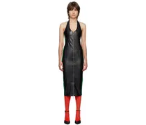 Black Hannah Jewett Edition Harlow Faux-Leather Midi Dress