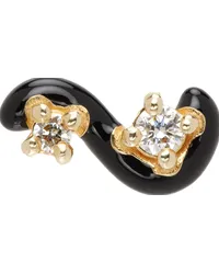 Bea Bongiasca Black Mini Loop Single Earring 9k