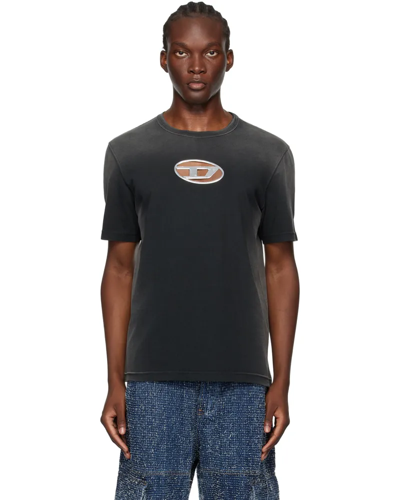 Diesel Black T-Adjust-Q8 T-Shirt 9xxa