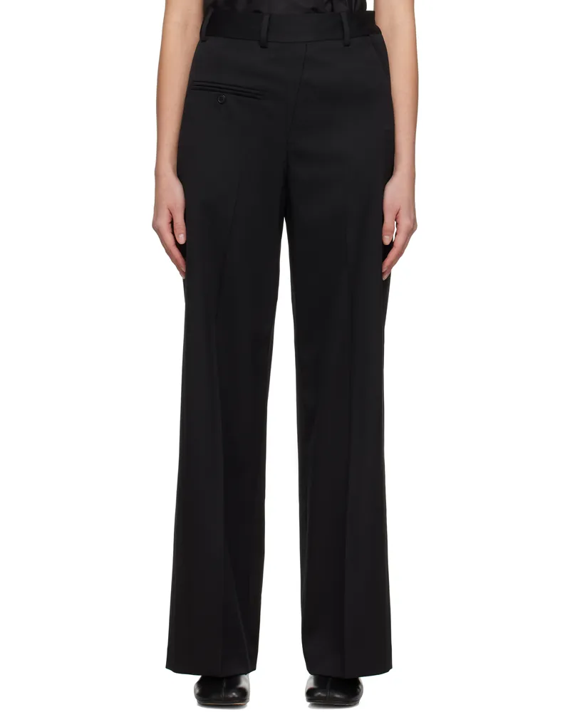 Maison Margiela Black Twist Wool Blend Trousers 900