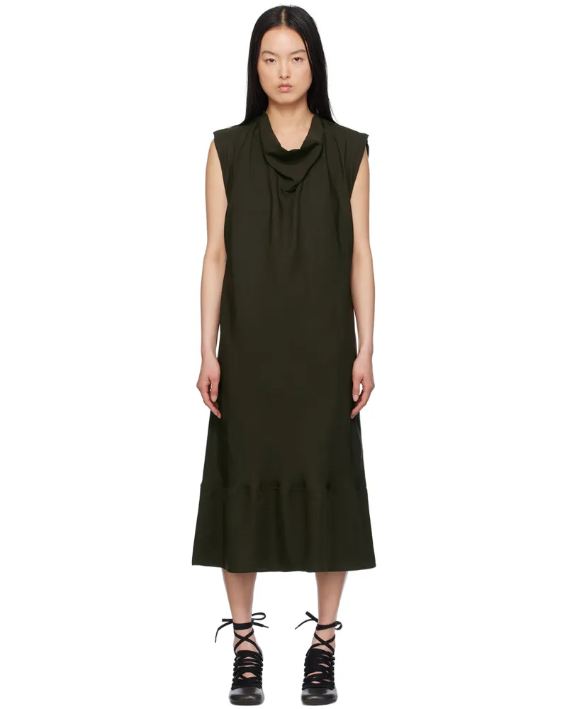 Christophe Lemaire Brown Foulard Midi Dress Br507
