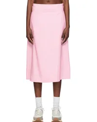 Studio Nicholson Pink Wrap Midi Skirt Miami