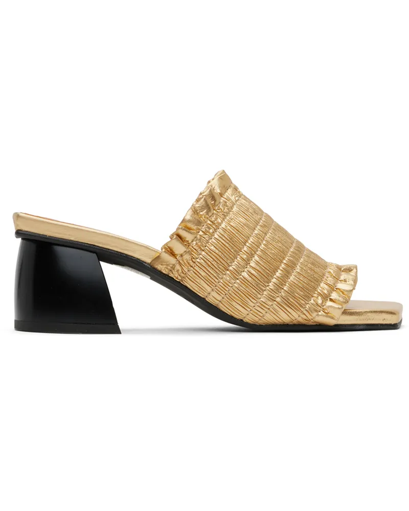 Ganni Gold Smock Mules 339