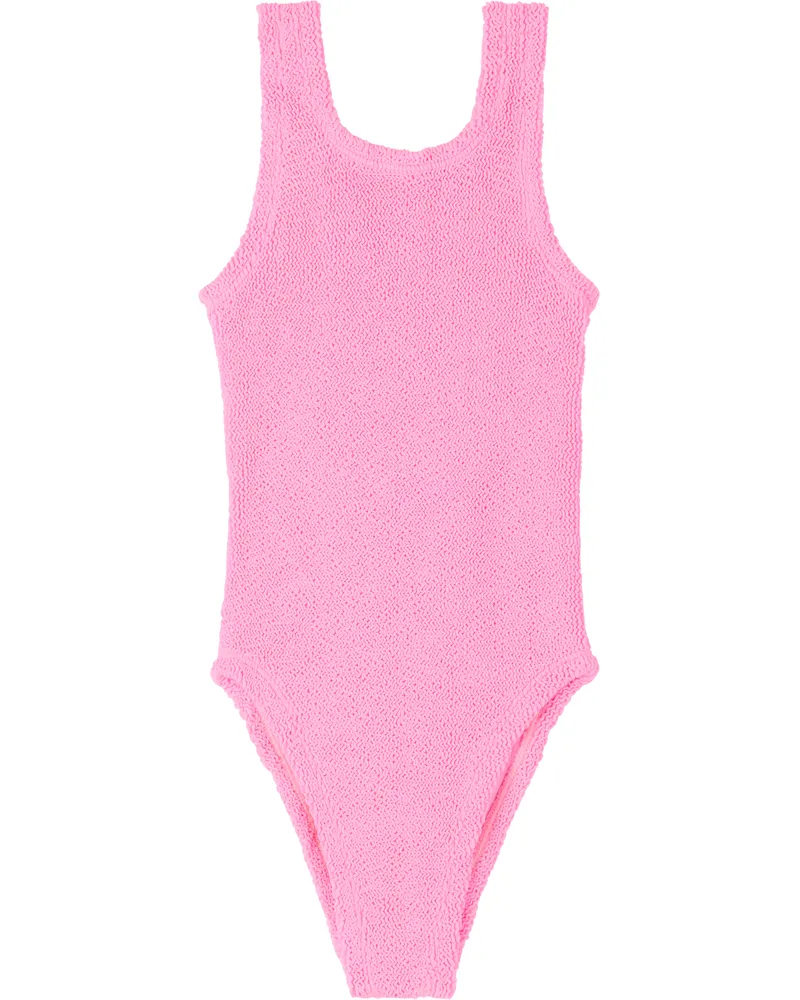 Hunza G Kids Pink Classic Swimsuit Bubblegum